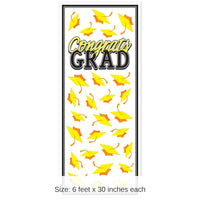 12 Pack Bulk Yellow Congrats Grad Door Cover