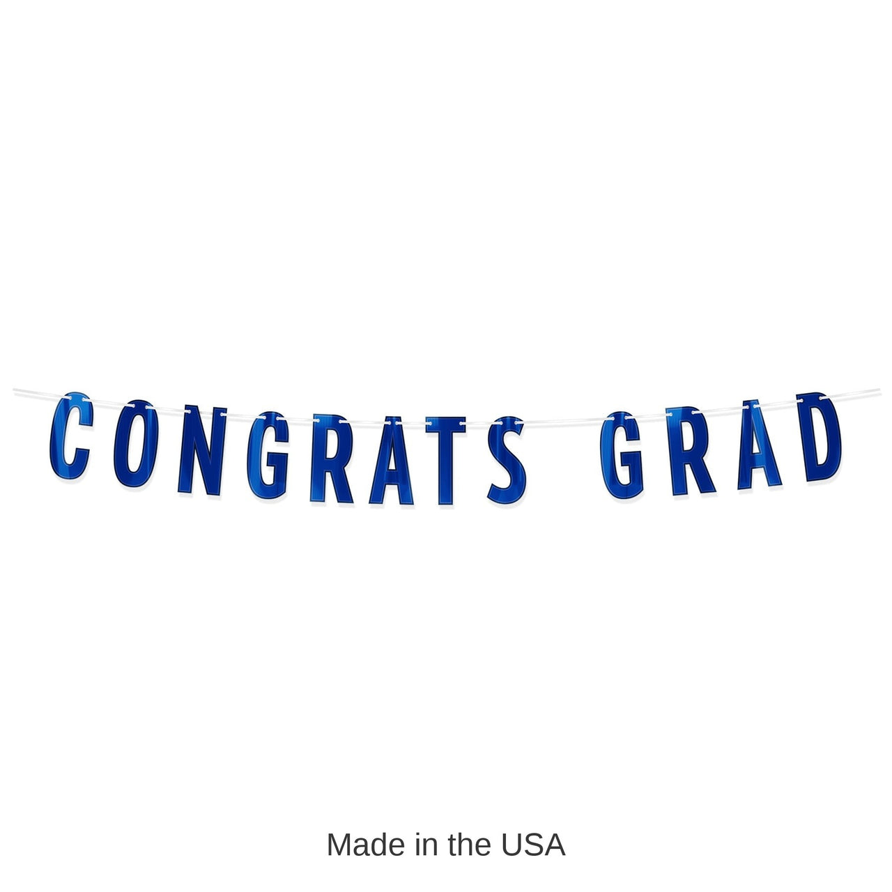 12 Pack Bulk Blue Foil Congrats Grad Streamer