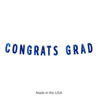 12 Pack Bulk Blue Foil Congrats Grad Streamer
