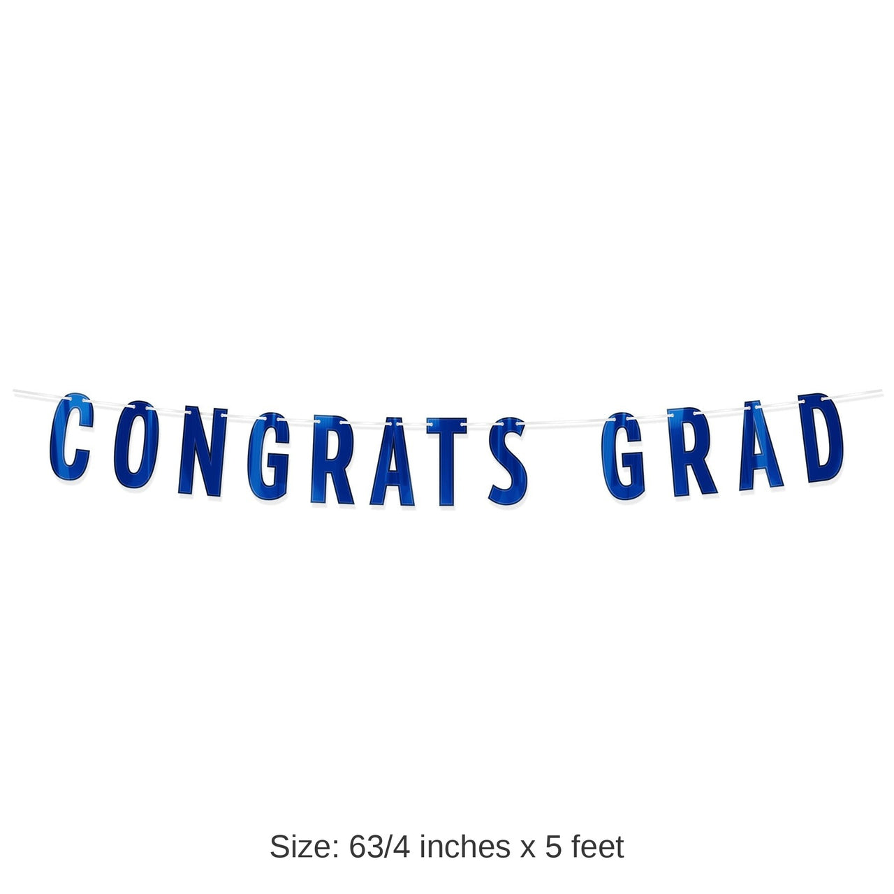 12 Pack Bulk Blue Foil Congrats Grad Streamer