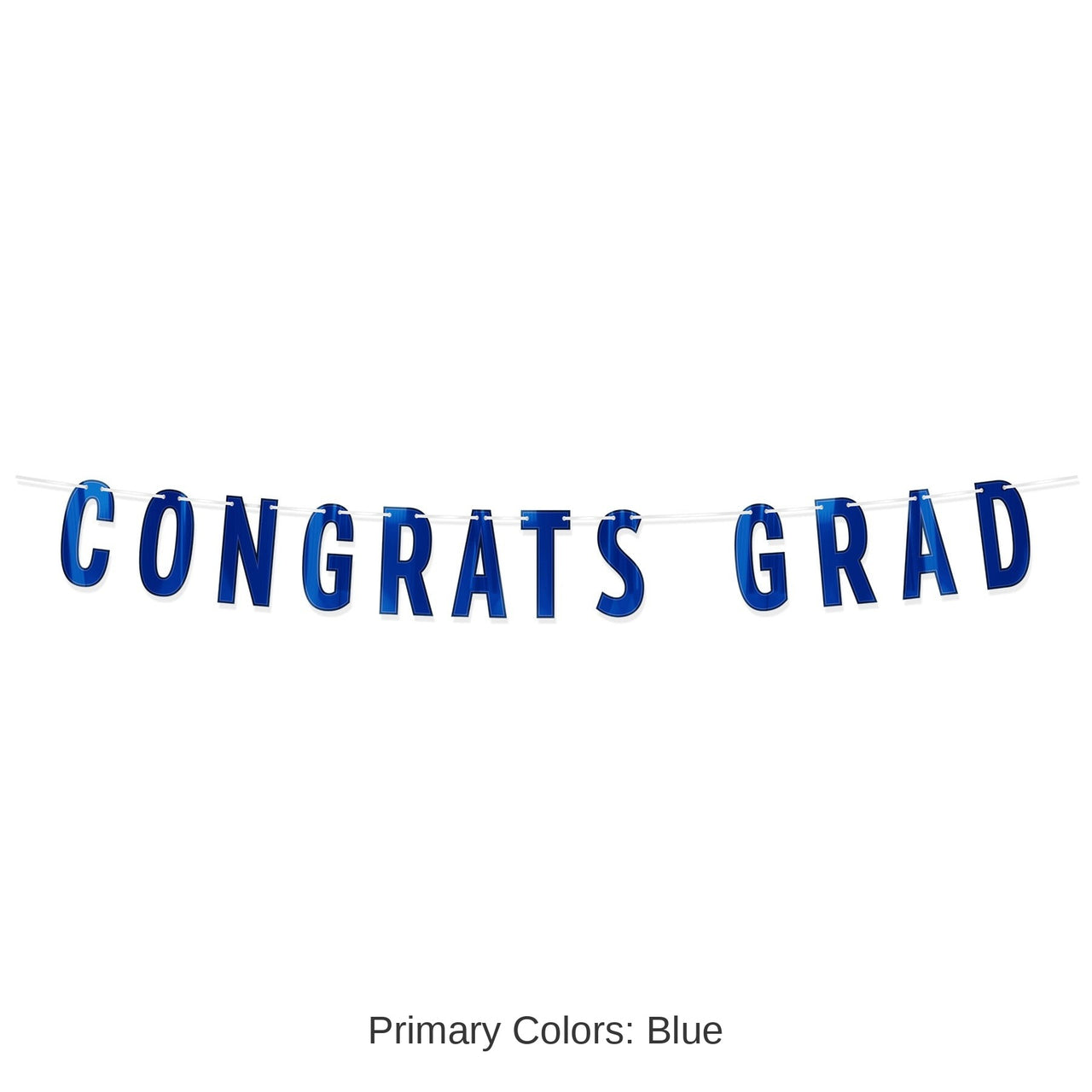 12 Pack Bulk Blue Foil Congrats Grad Streamer