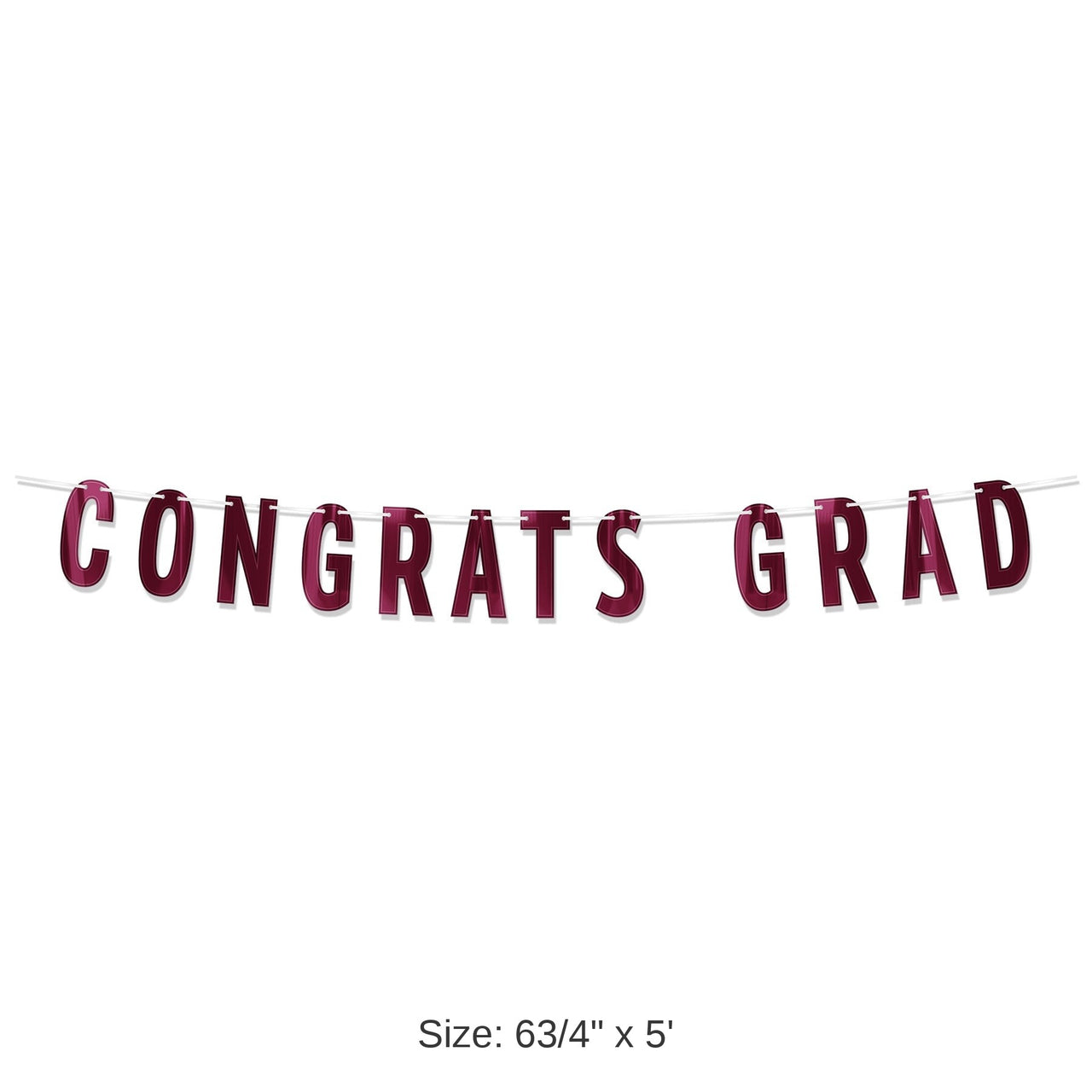 12 Pack Bulk Burgundy Foil Congrats Grad Streamer