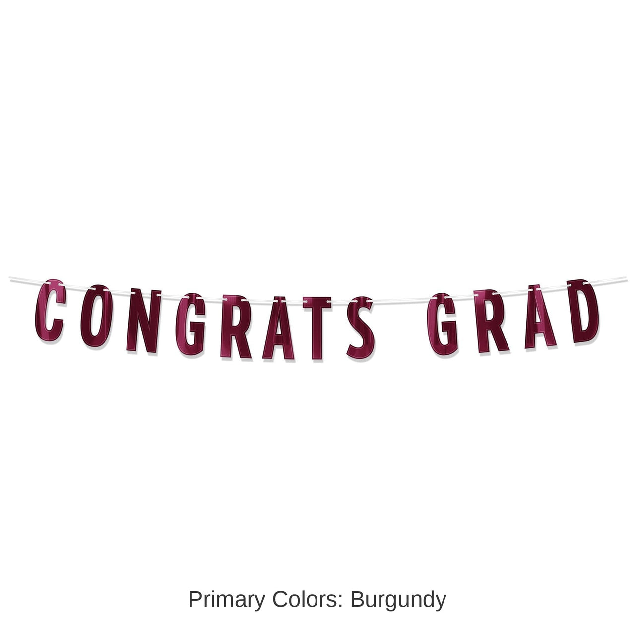 12 Pack Bulk Burgundy Foil Congrats Grad Streamer