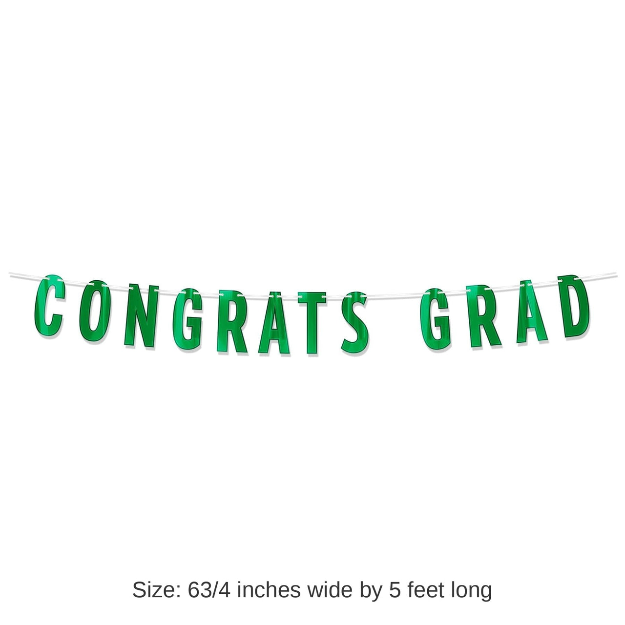 12 Pack Bulk Green Foil Congrats Grad Streamer