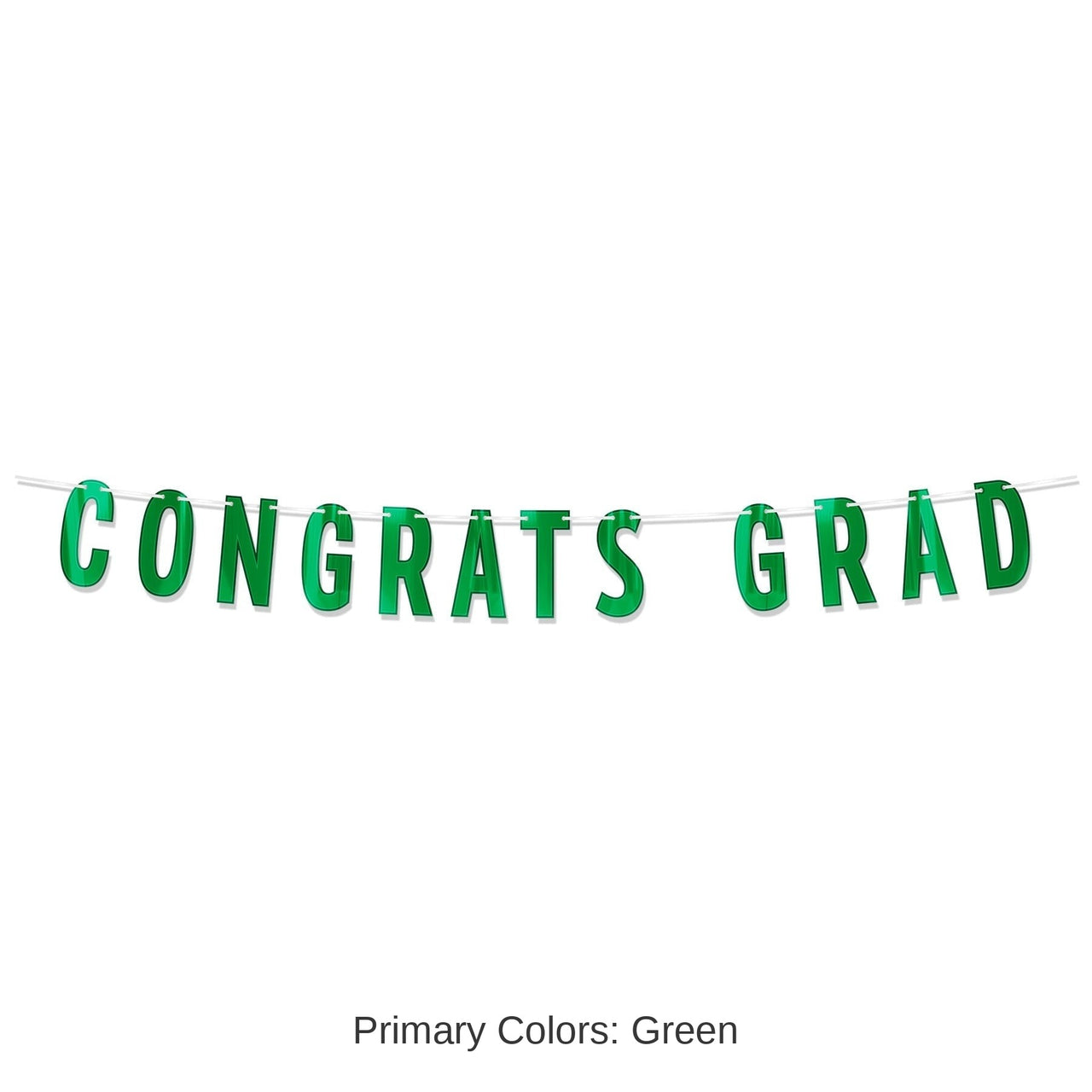 12 Pack Bulk Green Foil Congrats Grad Streamer