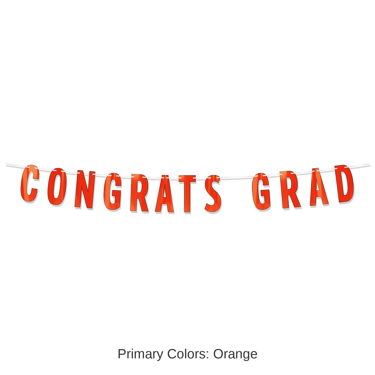 12 Pack Bulk Orange Foil Congrats Grad Streamer