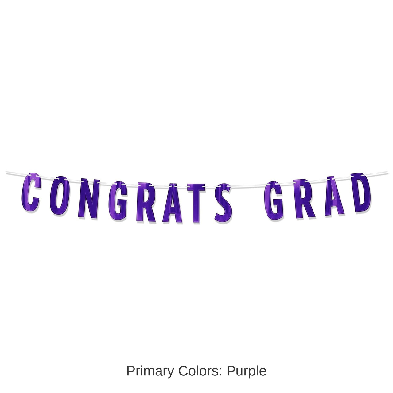 12 Pack Bulk Purple Foil Congrats Grad Streamer