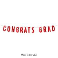 12 Pack Bulk Red Foil Congrats Grad Streamer