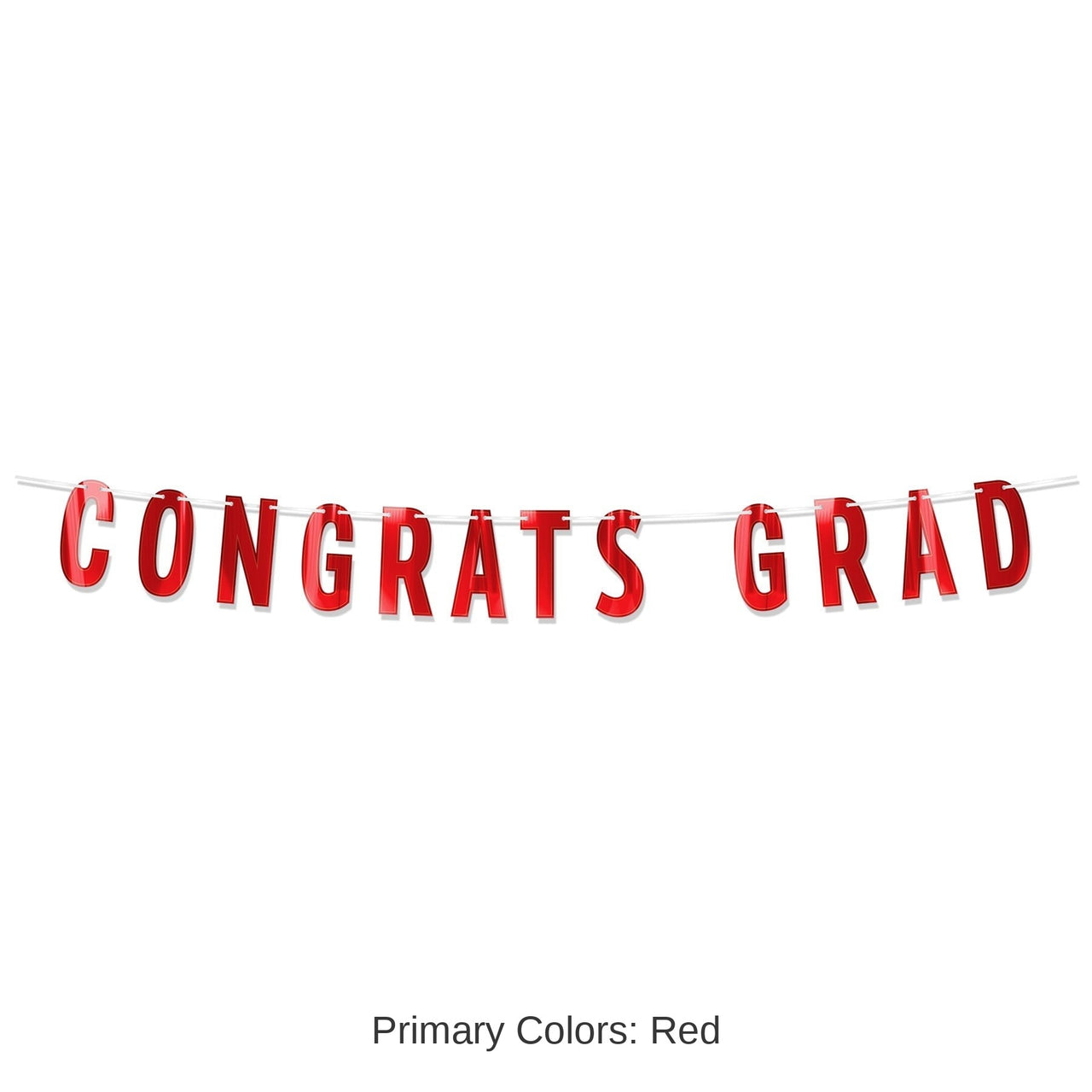 12 Pack Bulk Red Foil Congrats Grad Streamer