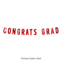 12 Pack Bulk Red Foil Congrats Grad Streamer