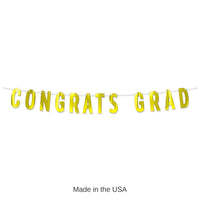 12 Pack Bulk Yellow Foil Congrats Grad Streamer