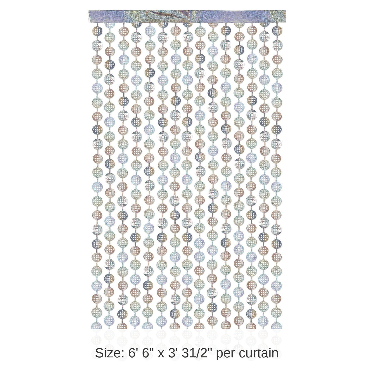 12 Pack Bulk Metallic Disco Ball Curtain