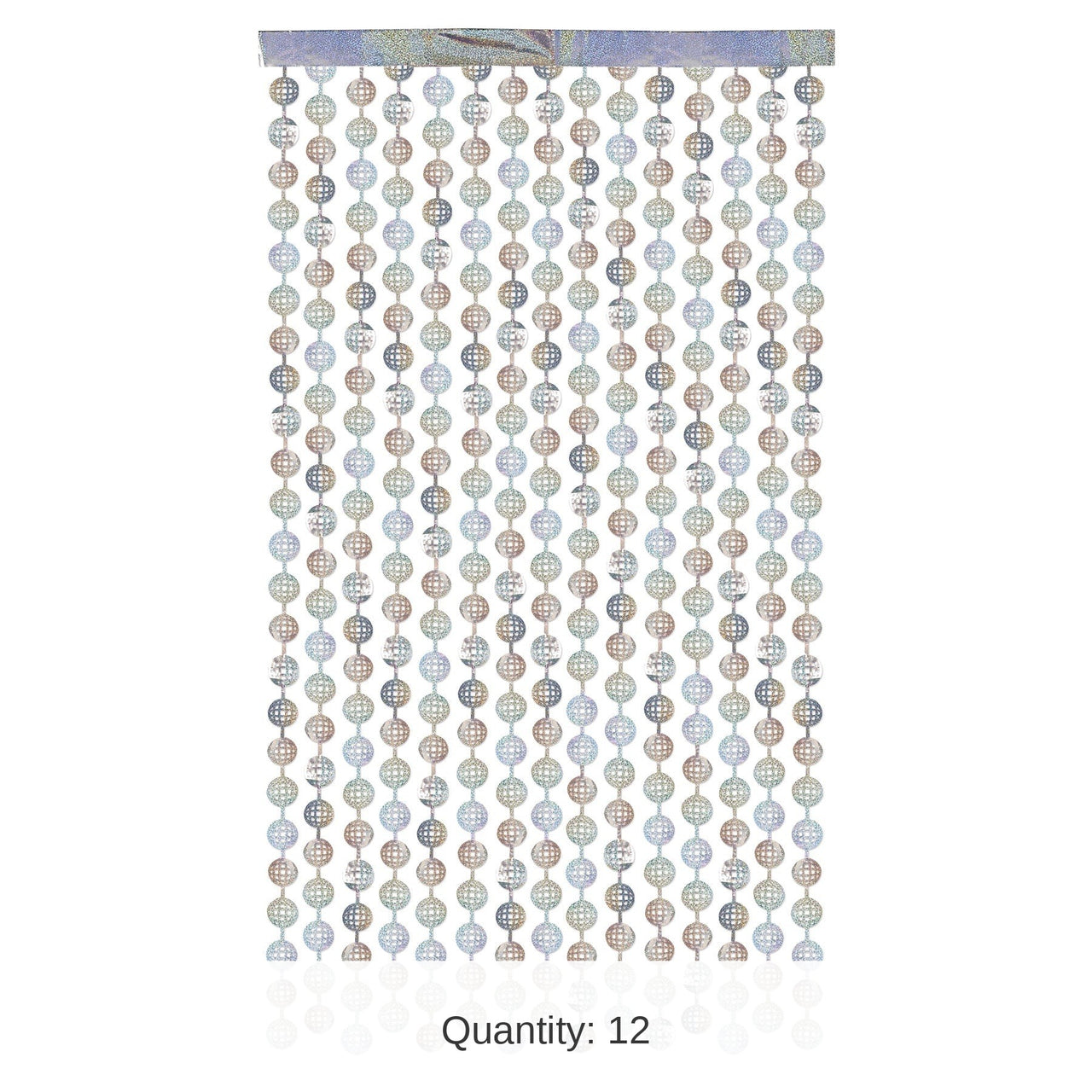 12 Pack Bulk Metallic Disco Ball Curtain