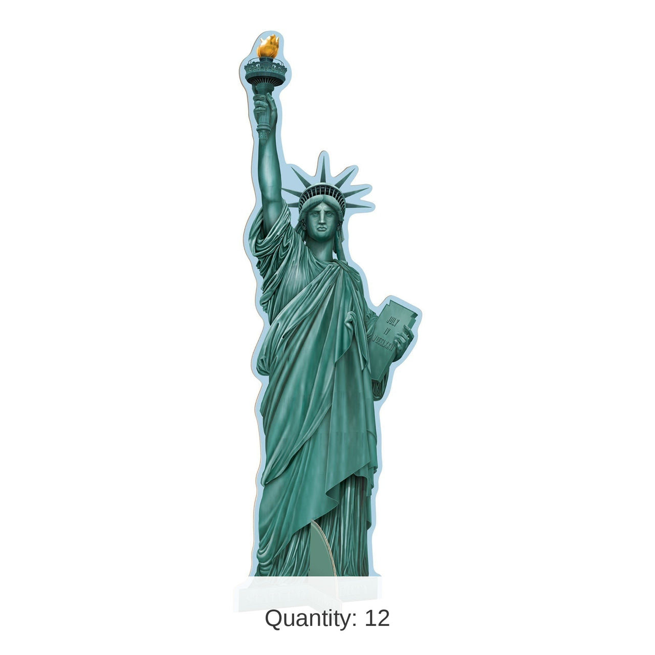 12 Pack Bulk 3-D Statue Of Liberty Centerpiece