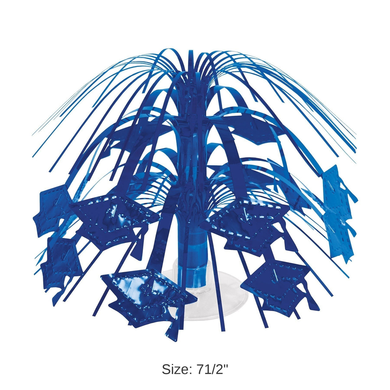 12 Pack Bulk Blue Grad Cap Mini Cascade Centerpiece