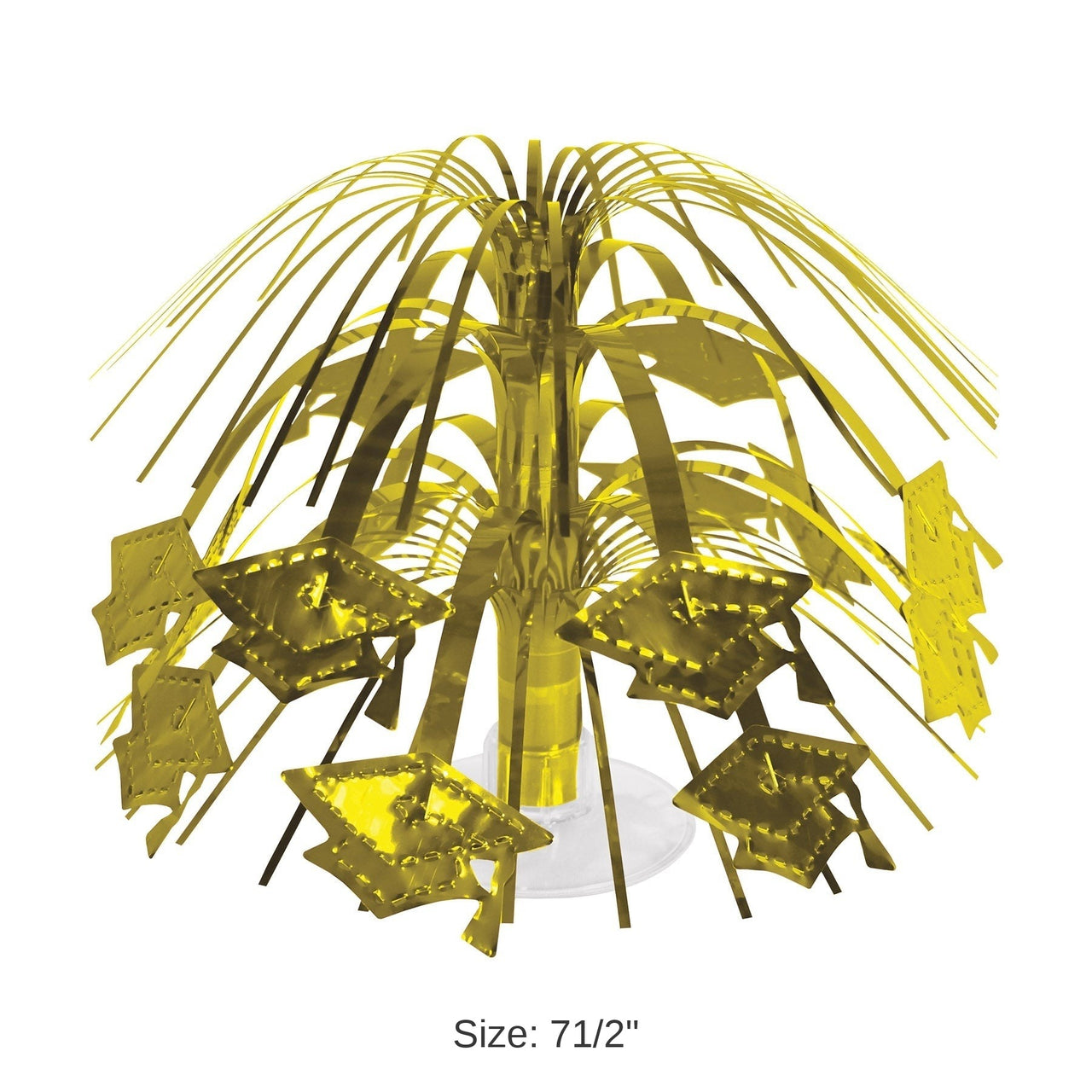 12 Pack Bulk Gold Grad Cap Mini Cascade Centerpiece