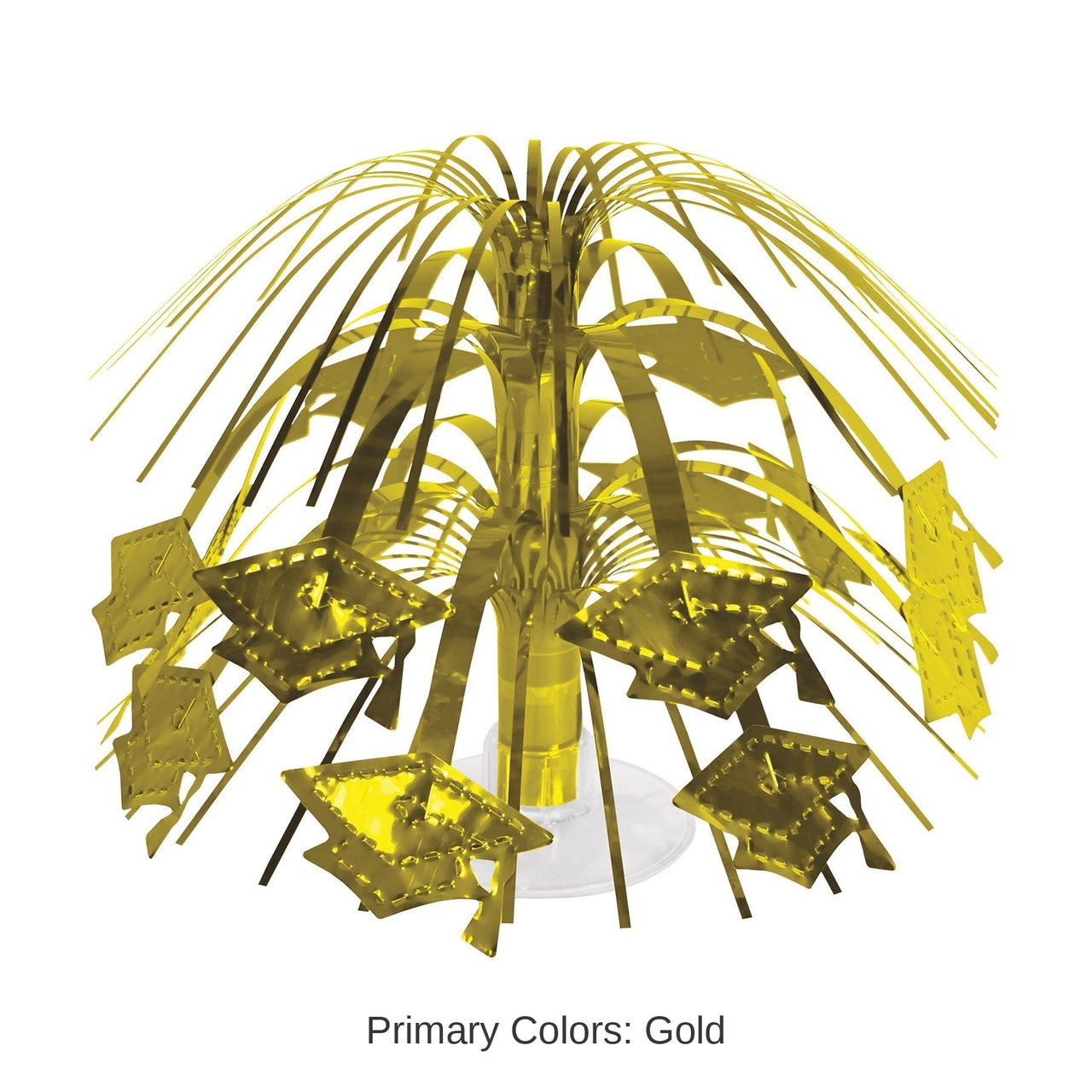12 Pack Bulk Gold Grad Cap Mini Cascade Centerpiece