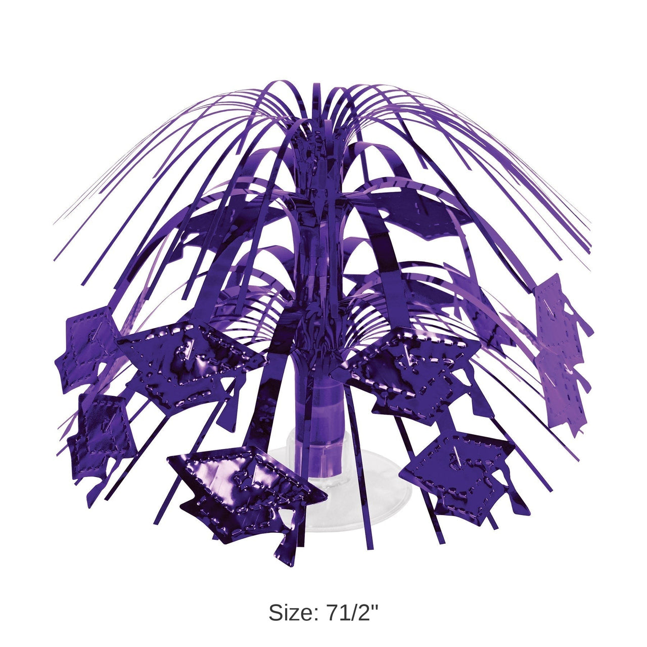 12 Pack Bulk Purple Grad Cap Mini Cascade Centerpiece