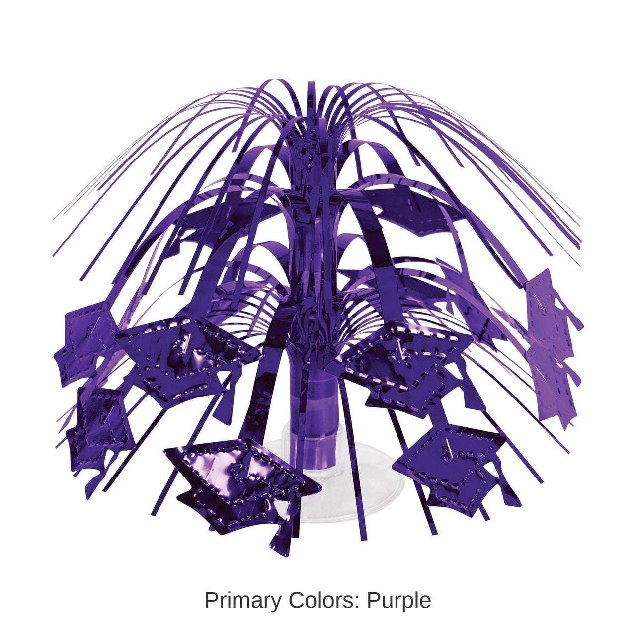 12 Pack Bulk Purple Grad Cap Mini Cascade Centerpiece