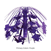 12 Pack Bulk Purple Grad Cap Mini Cascade Centerpiece