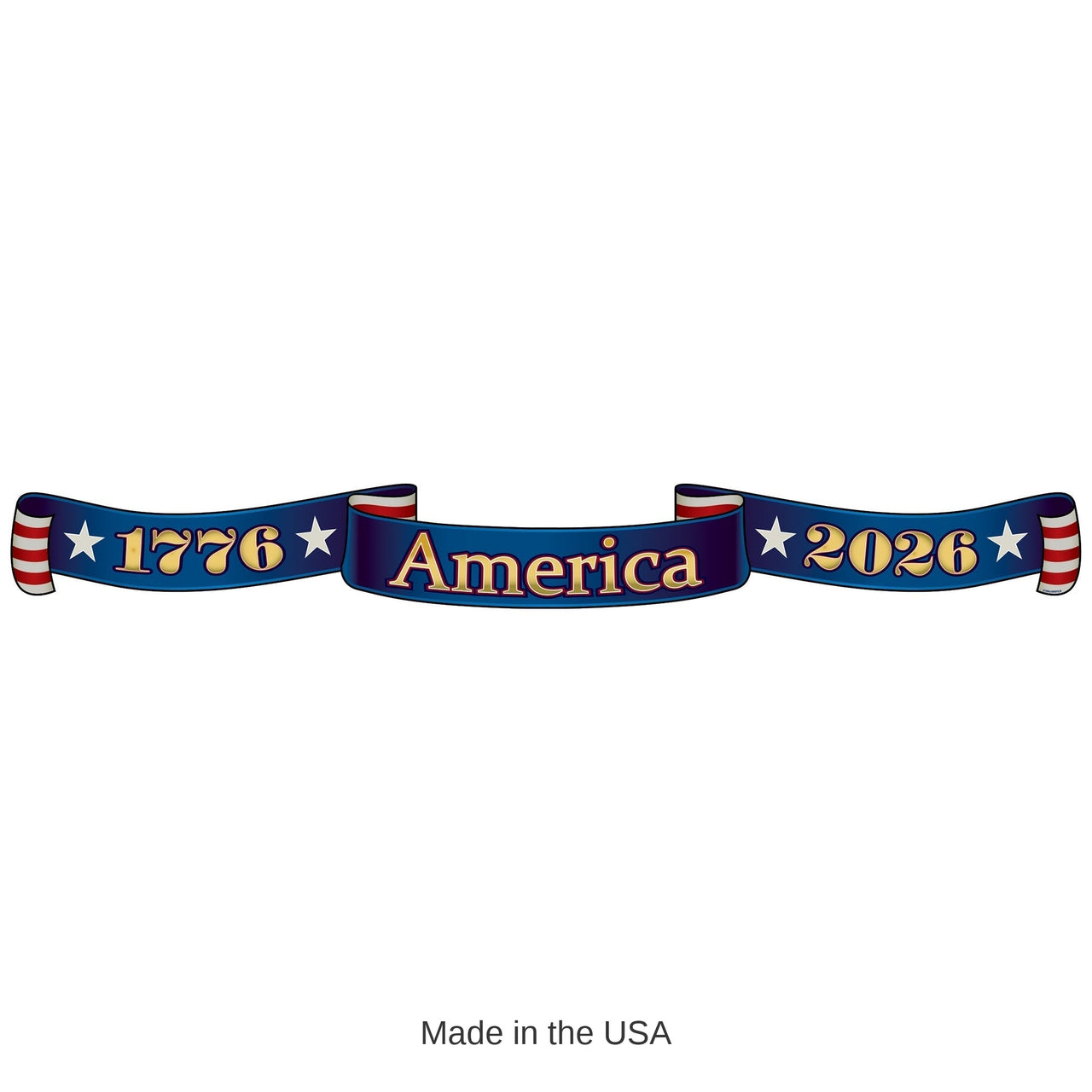 12 Pack Bulk Semiquincentennial Patriotic Streamer 4.25 inch x 37.25 inch
