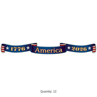 12 Pack Bulk Semiquincentennial Patriotic Streamer 4.25 inch x 37.25 inch