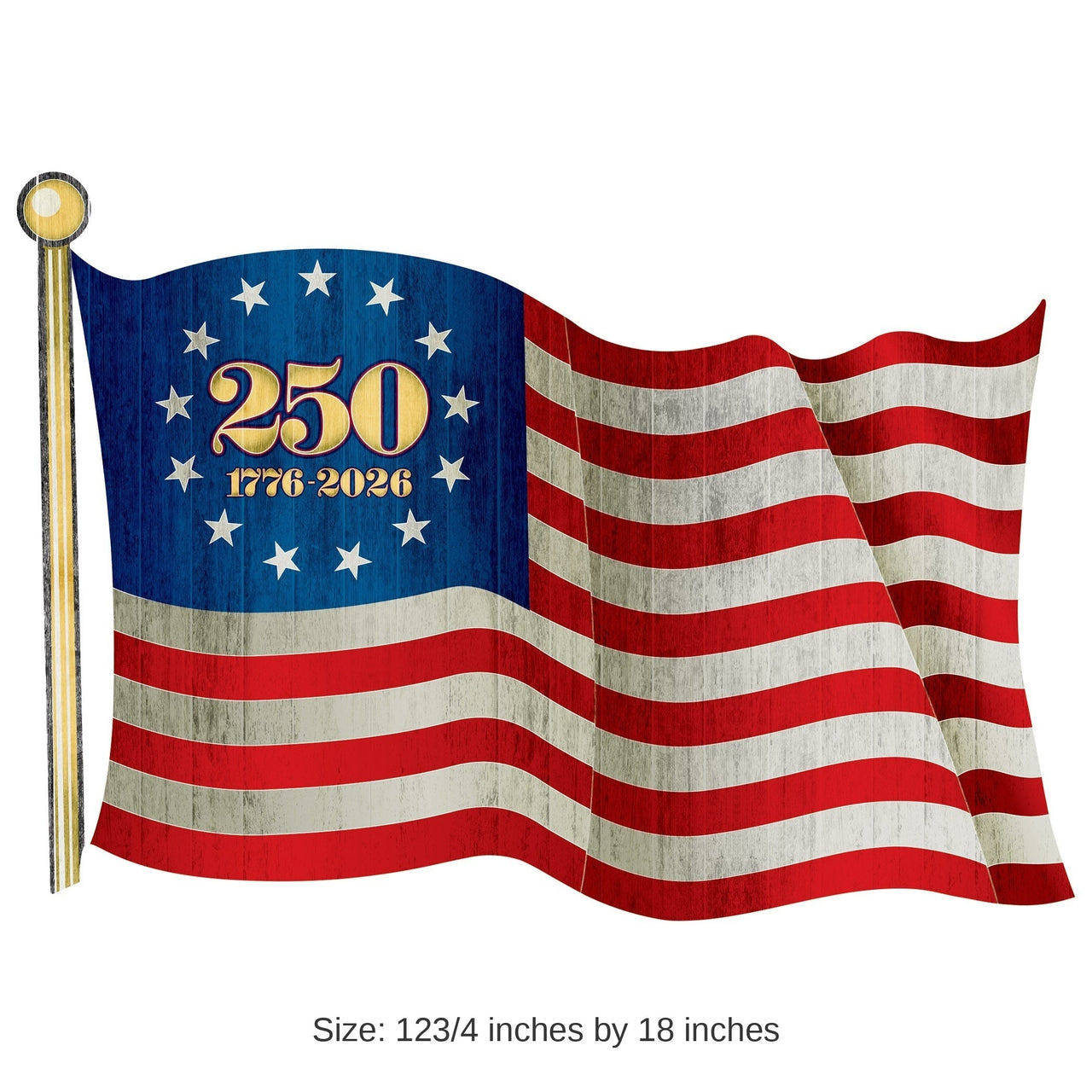 48 Pack Bulk Semiquincentennial Flag Cutouts Patriotic Decorations