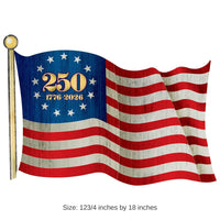 48 Pack Bulk Semiquincentennial Flag Cutouts Patriotic Decorations