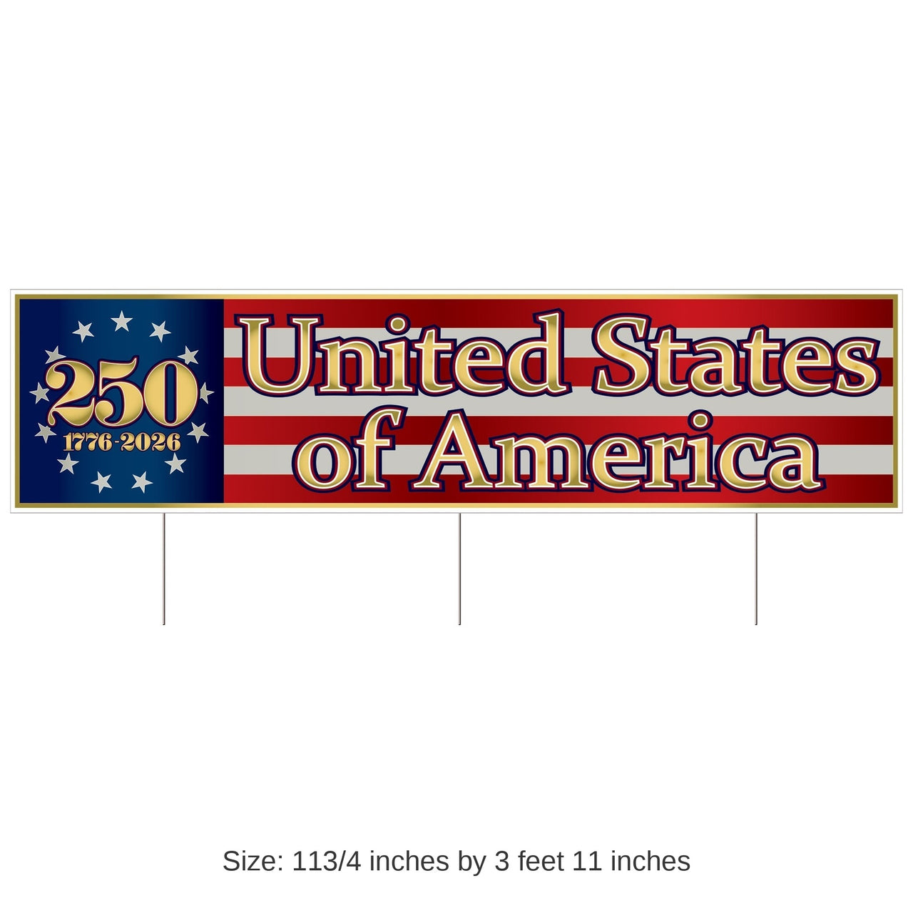 6 Pack Bulk Jumbo Semiquincentennial Yard Sign All-Weather Plastic