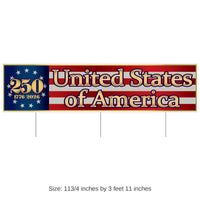 6 Pack Bulk Jumbo Semiquincentennial Yard Sign All-Weather Plastic