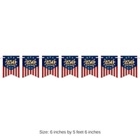 12 Pack Bulk Semiquincentennial Streamer Patriotic Banner Decoration