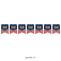 12 Pack Bulk Semiquincentennial Streamer Patriotic Banner Decoration