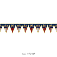 12 Pack Bulk Semiquincentennial Pennant Banner All-Weather Patriotic