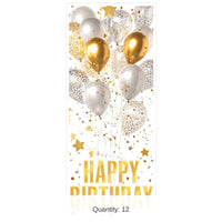 12 Pack Bulk Happy Birthday All-Weather Door Cover 6ft x 30in