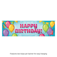 12 Pack Bulk Fabric Happy Birthday Banner Reusable Party Decoration