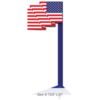6.75 ft 3D American Flag Prop Patriotic Decor
