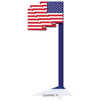 6.75 ft 3D American Flag Prop Patriotic Decor