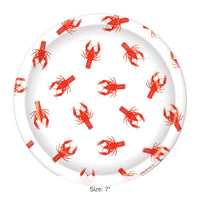 96 Pack Bulk Mardi Gras Crawfish Dessert Plates 7 inch