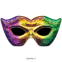 4 Pack Bulk Mardi Gras Masquerade Mask Stand-Up Prop 4.7ft Tall