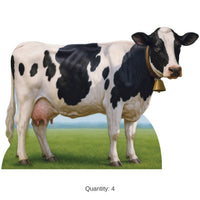 4 Pack Bulk Lifesize Cow Stand-Up Prop Farm & Western Decor