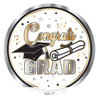96 Pack Bulk Graduation Dessert Plates 7 inch
