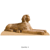 4 Pack Bulk Sphinx Stand-Up Prop Ancient Egypt Decor (33 inch x 67.25 inch)