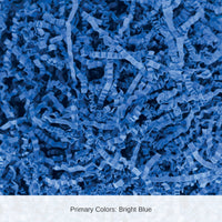 12 Pack Bulk Bright Blue Paper Shreds 2 oz Bag for Gifts & Crafts