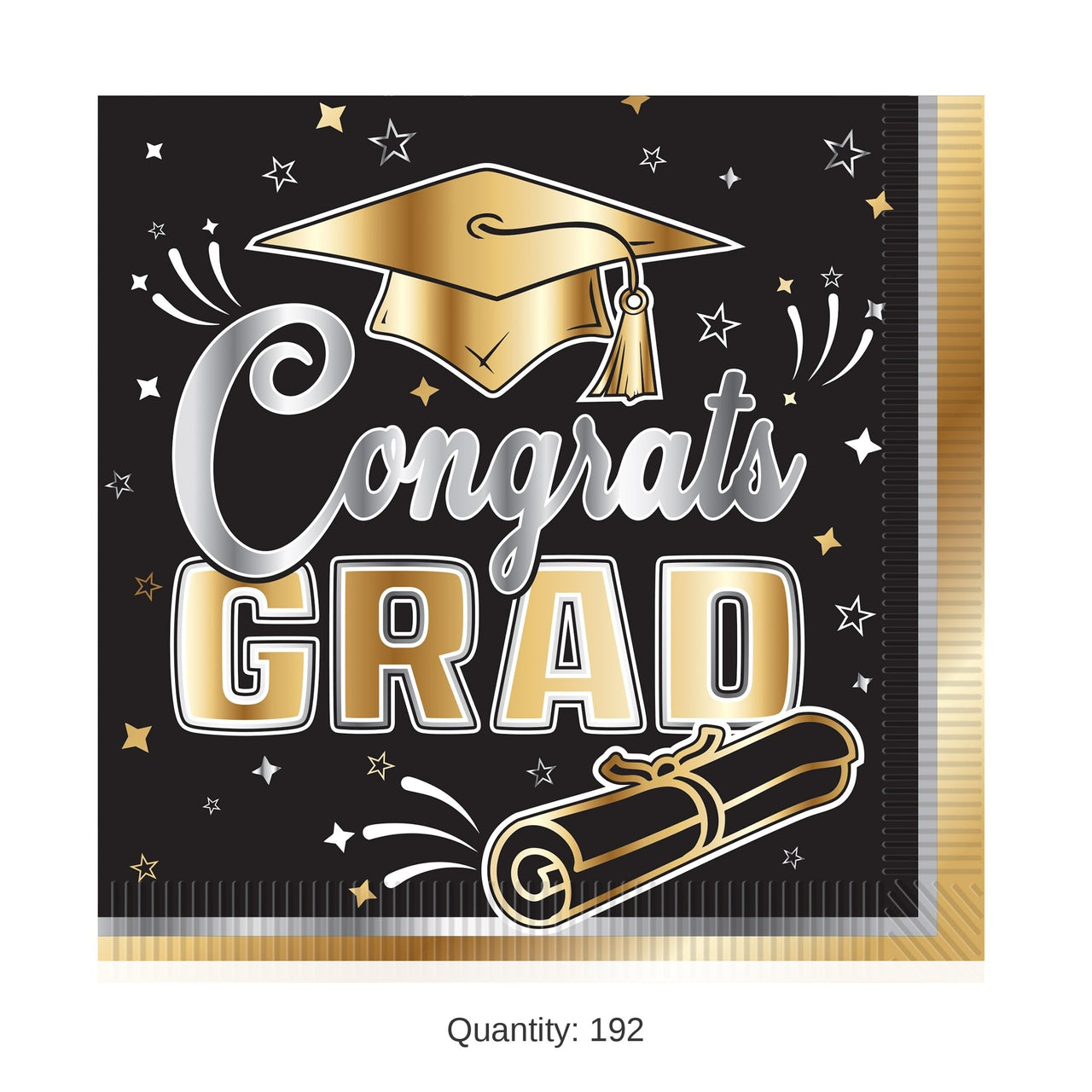 192 Pack Bulk Graduation Luncheon Napkins 2-Ply Pack