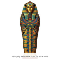 4 Pack Bulk Sarcophagus Stand-Up Prop 6.3ft Egyptian Decor