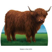4 Pack Bulk Highland Cow Stand-Up Farm & Western Party Prop