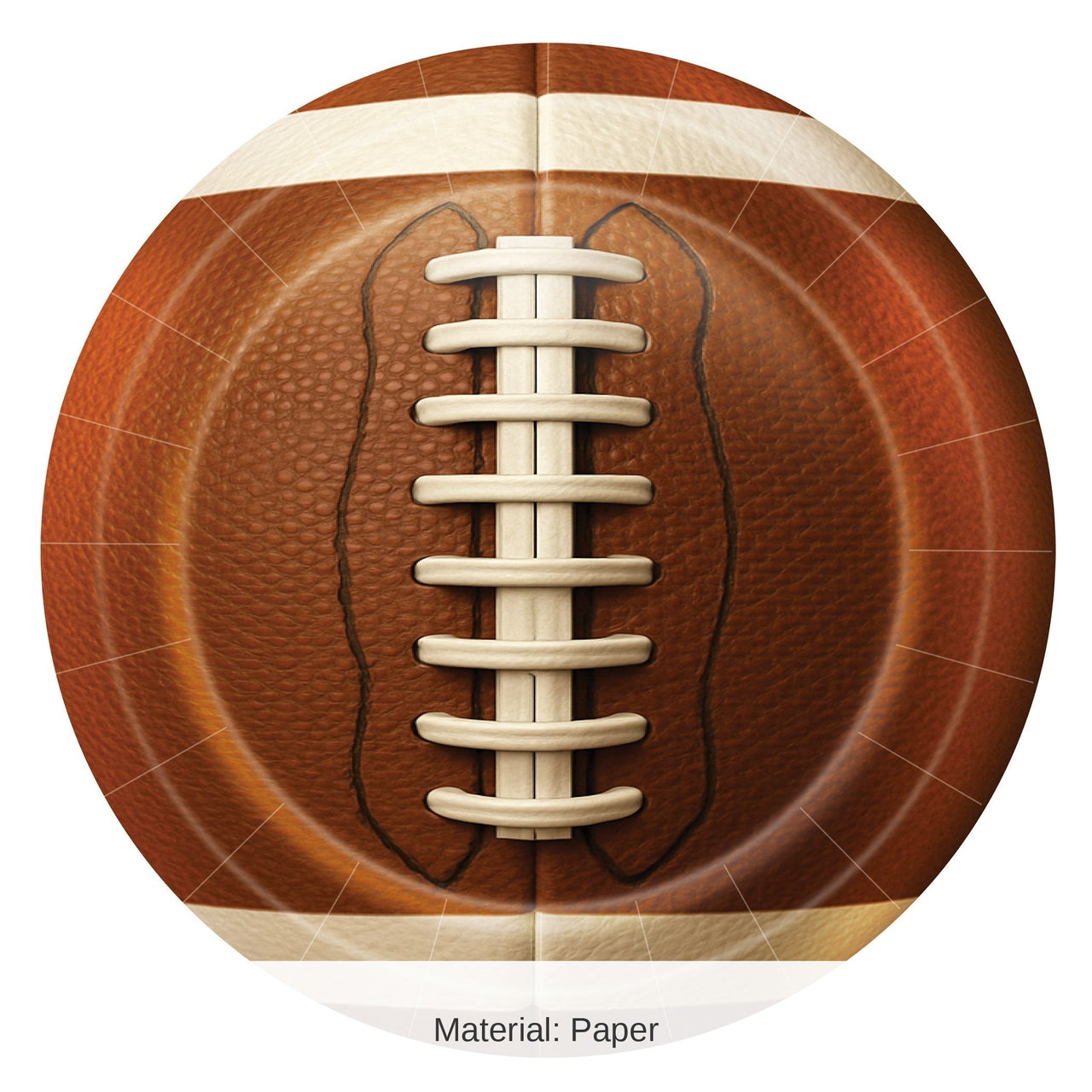 96 Pack Bulk Football Party Plates 9 Inch Dinner Plates