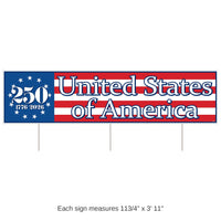 6 Pack Bulk Jumbo Semiquincentennial Yard Sign Patriotic & Durable