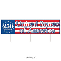 6 Pack Bulk Jumbo Semiquincentennial Yard Sign Patriotic & Durable