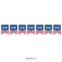 12 Pack Bulk Semiquincentennial Streamer Patriotic Decor (6 inch x 5.5ft)